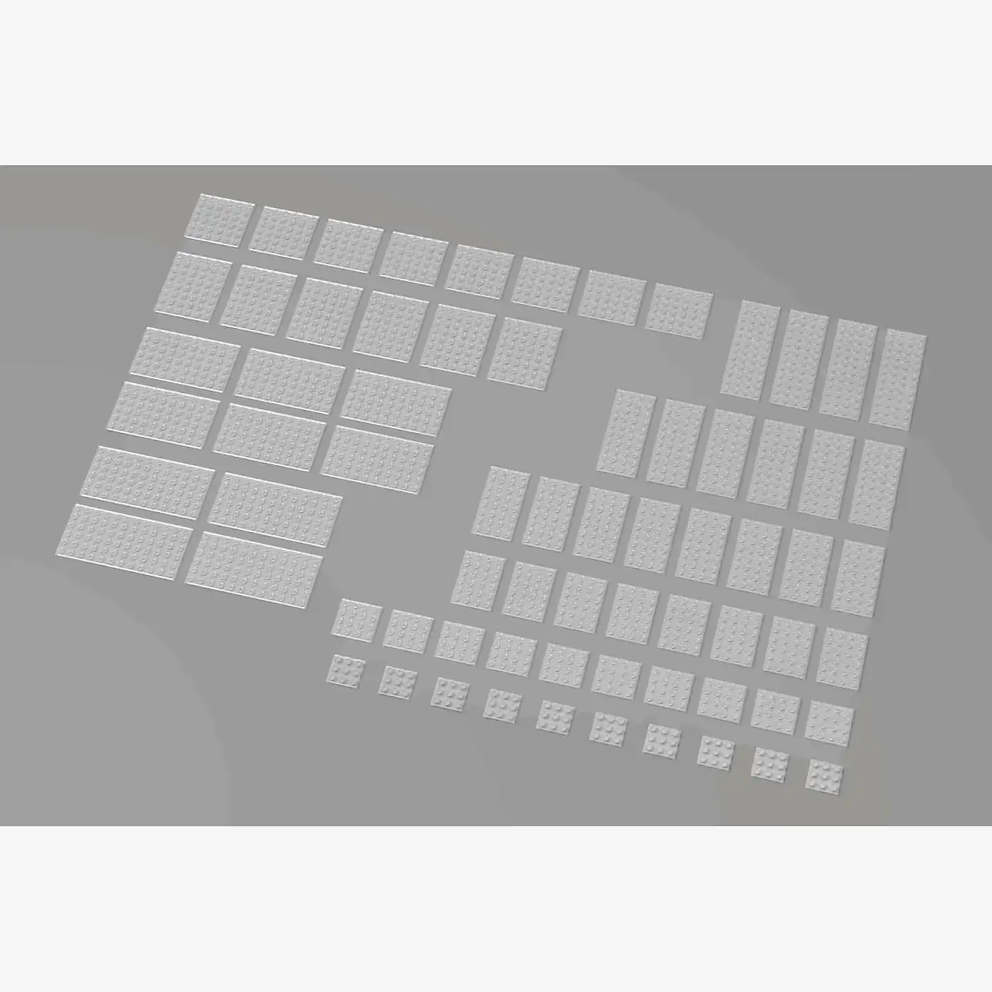 Brix Große Plates, gemischt, transparent (Trans Clear)