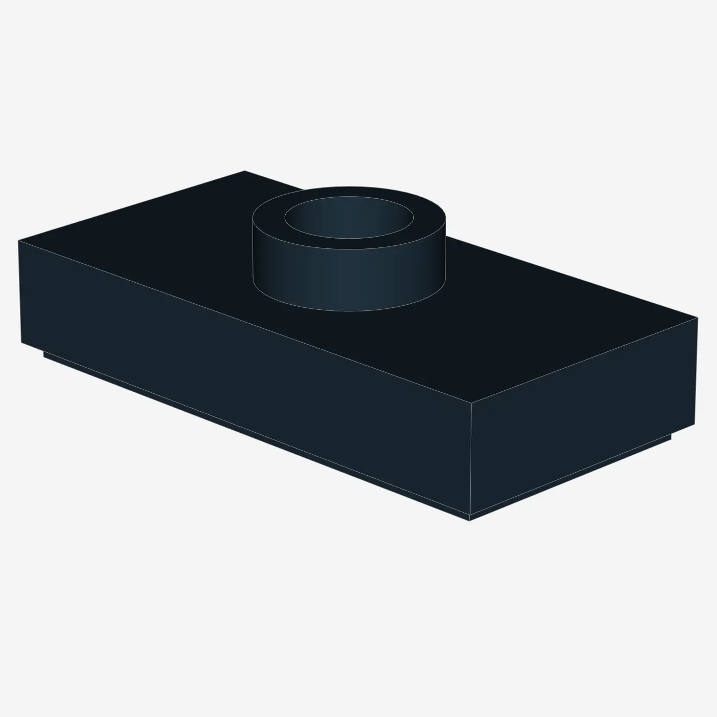 PLATE 1X2, W/ 1 KNOB X 100