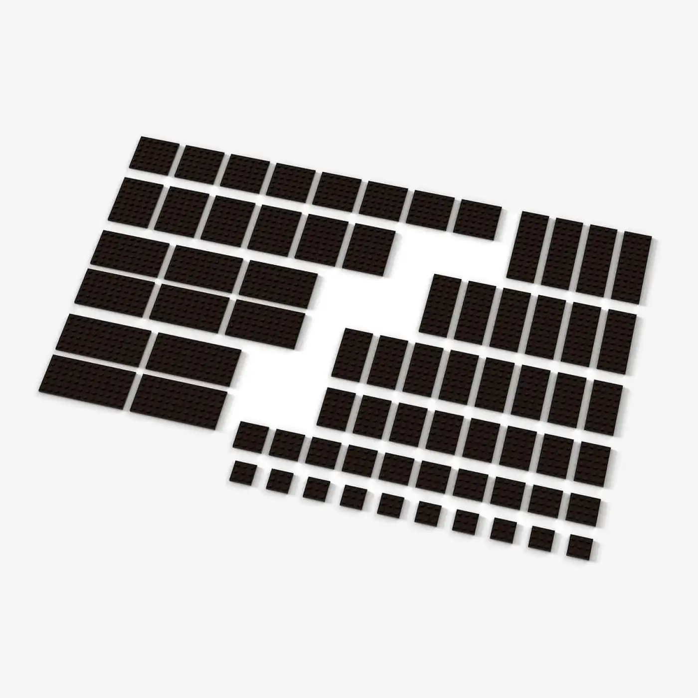 Brix Große Plates, gemischt, dunkelbraun (Dark Brown)
