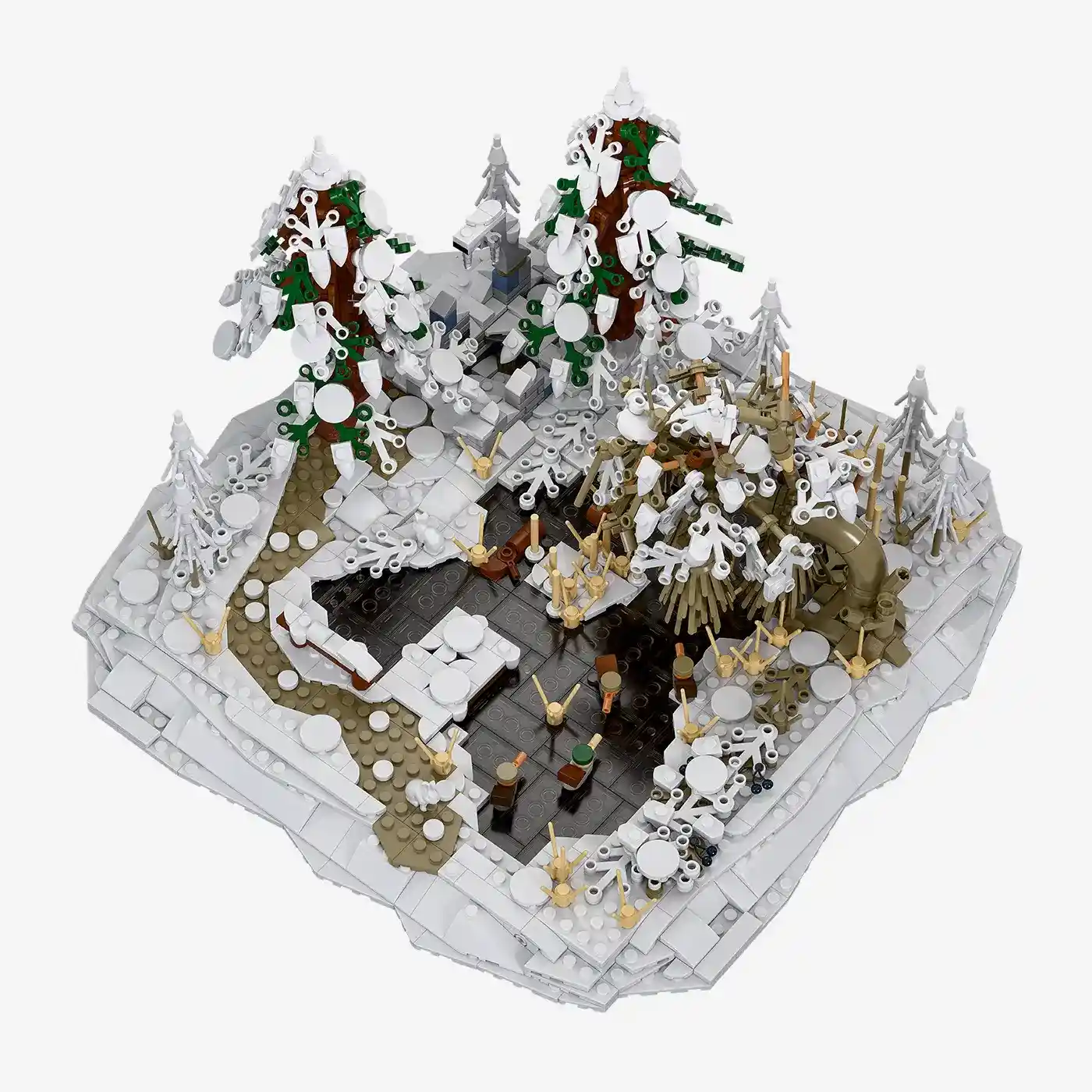 Diorama: Teich im Winter