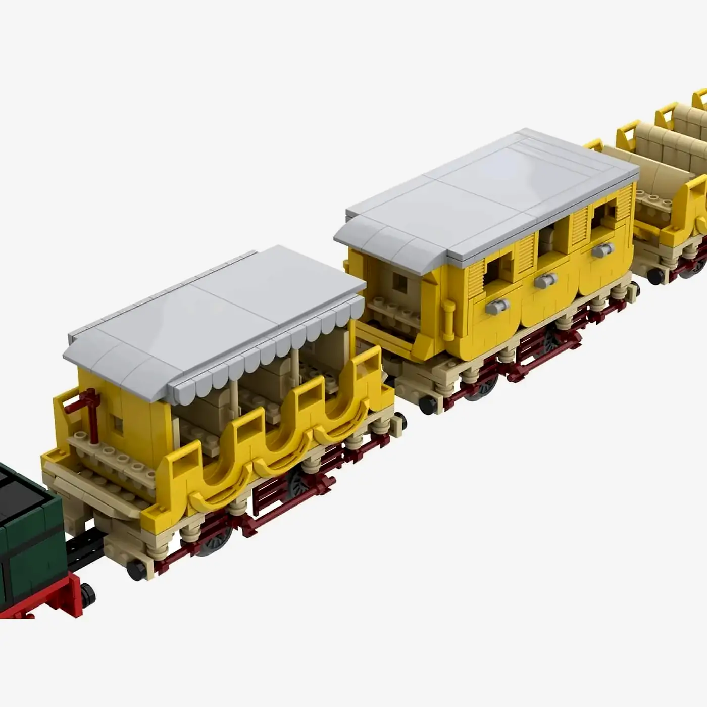 Dampflokomotive Adler mit 1.-3. Klasse-Wagen