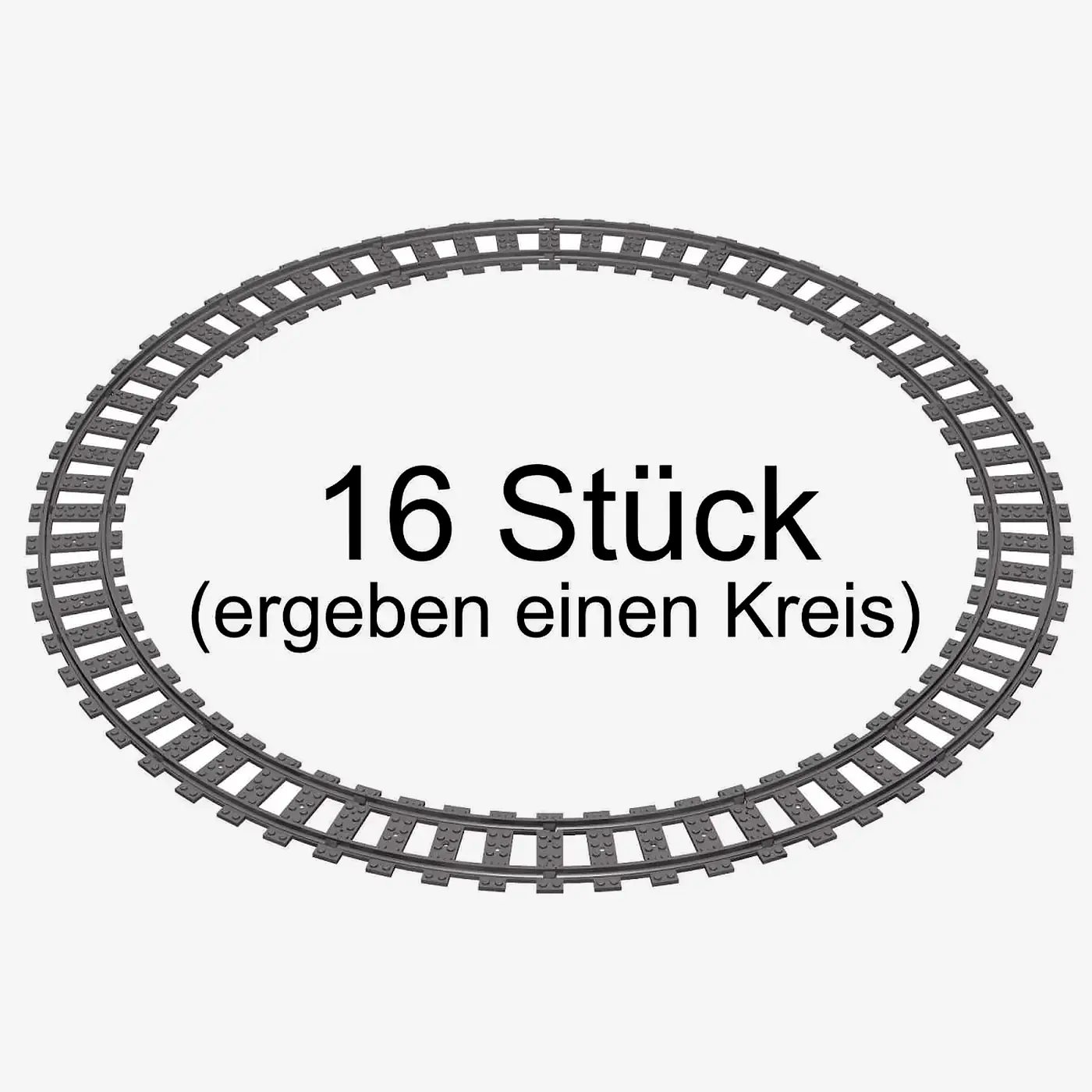 Gebogene Gleise R40 im Set, 16 Stück