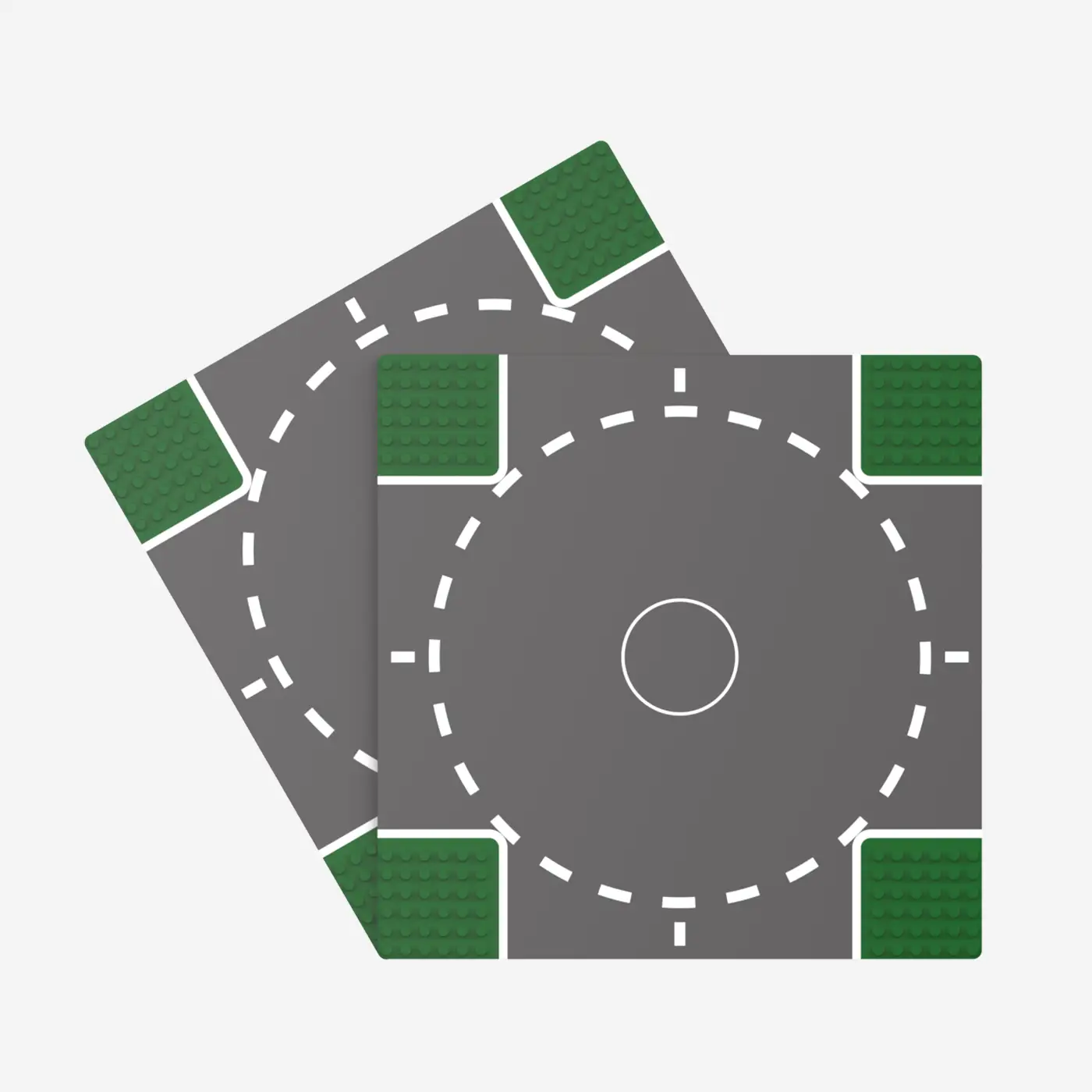 Street Plates 2x 32x32 roundabout green