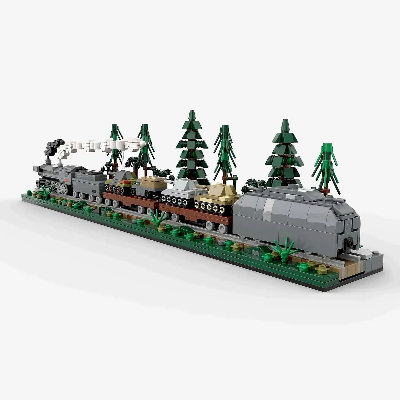 Diorama Steam Locomotive with Tanks