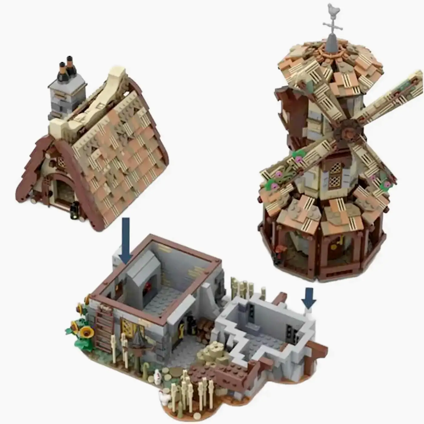 Mittelalterliche Stadt - Windmühle