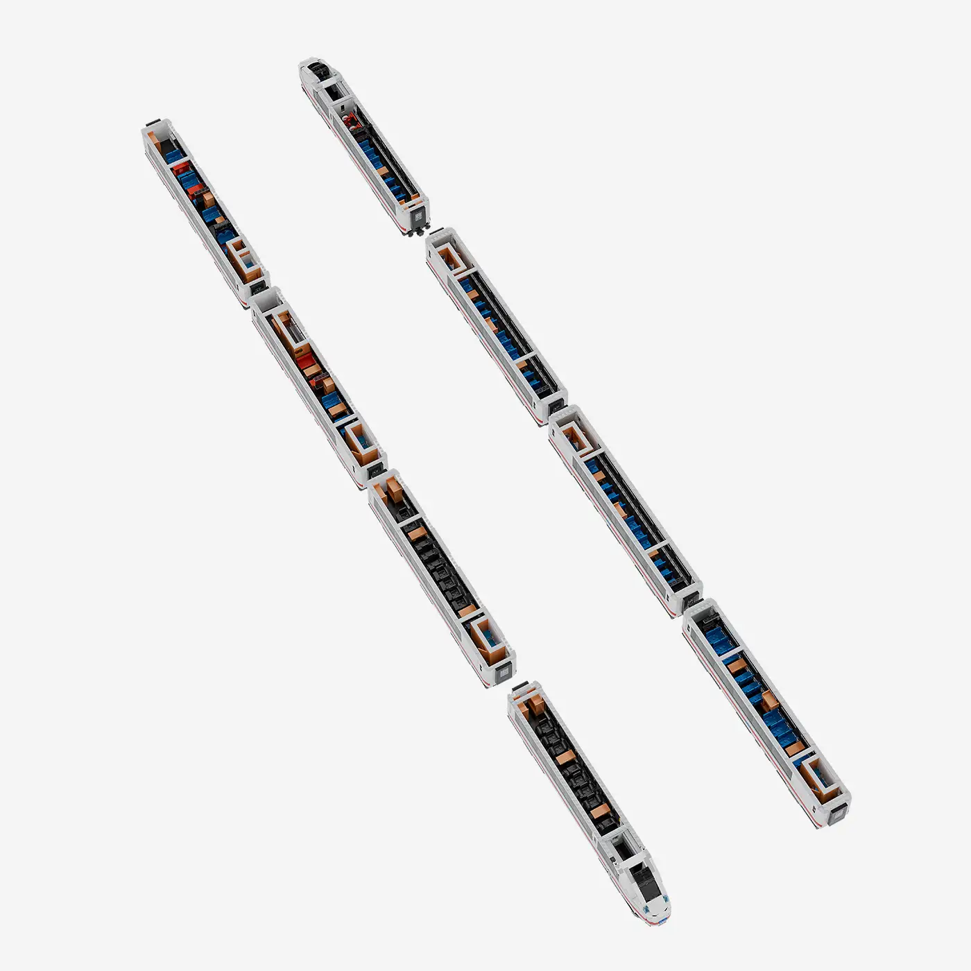 Hochgeschwindigkeits-Triebwagen 2 in 1 (8w)