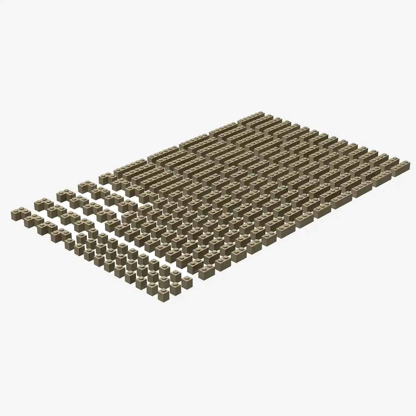 Brix 200 Stück, 1er Steine gemischt, Dark Tan