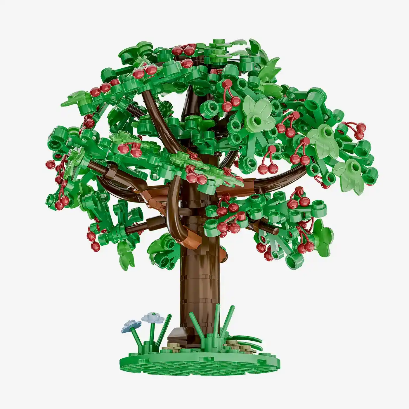 Cherry trees in summer, set of 2