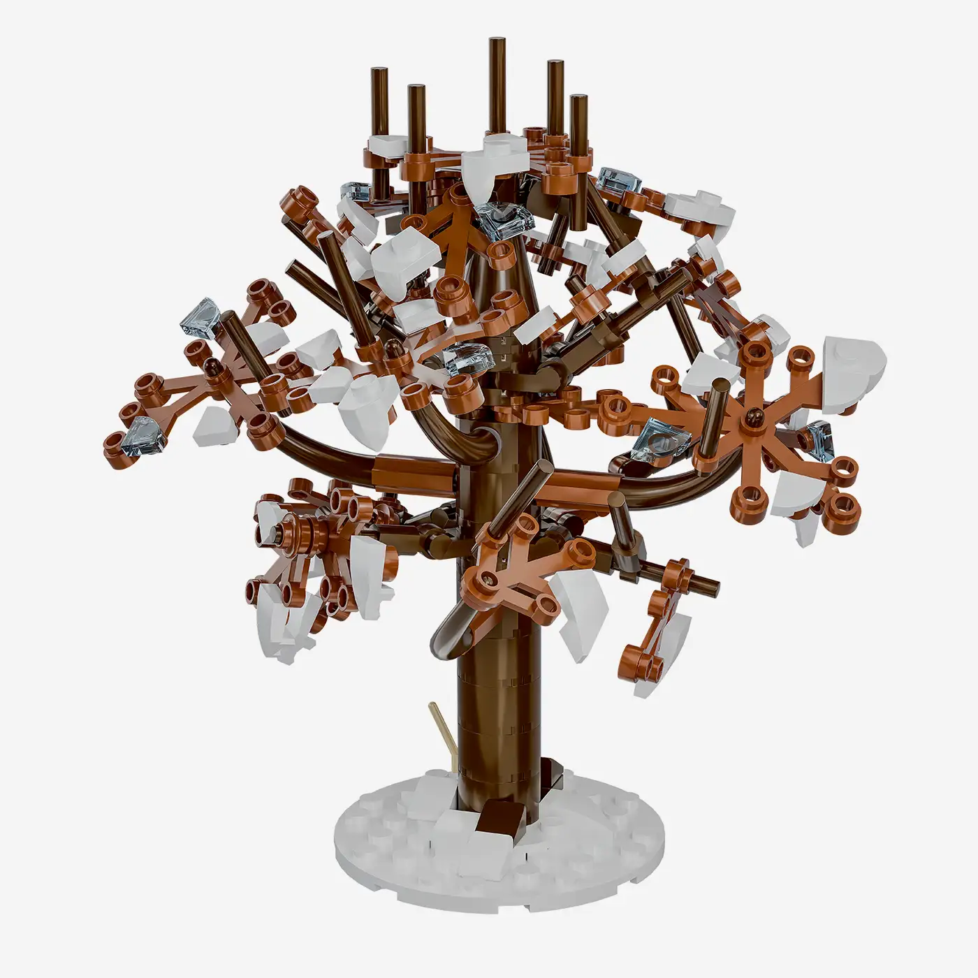 Cherry trees in winter, set of 2