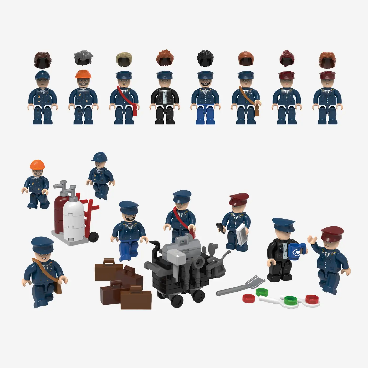 Minifigure - German Bundesbahn Employes