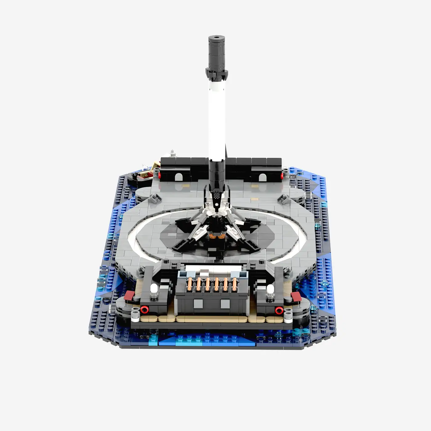 Drohnenschiff mit Raketenstufen