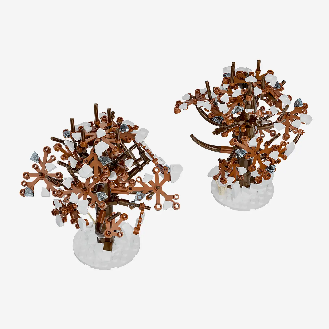 Cherry trees in winter, set of 2
