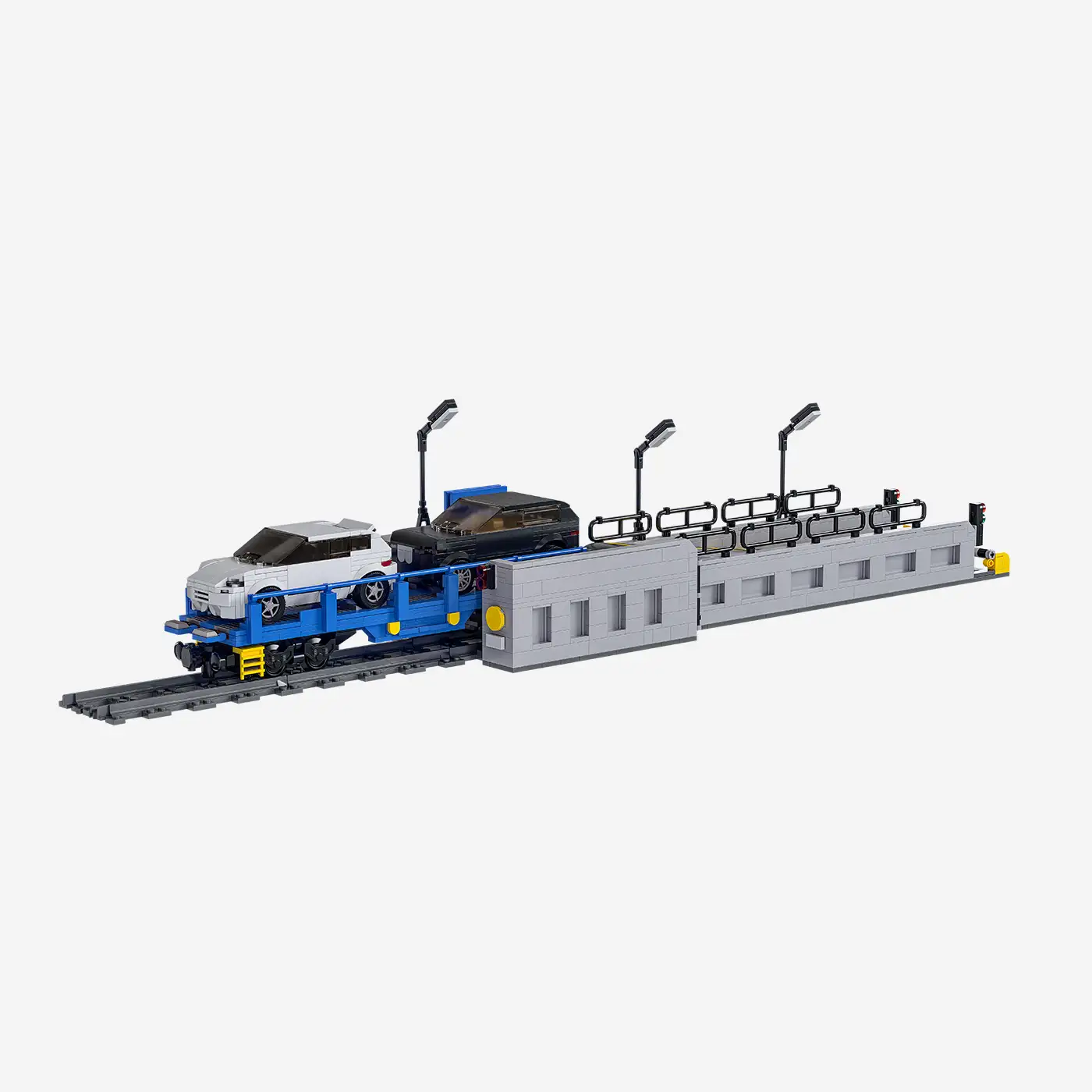 Autoauffahrtermial mit Autotransportwaggon (8w)