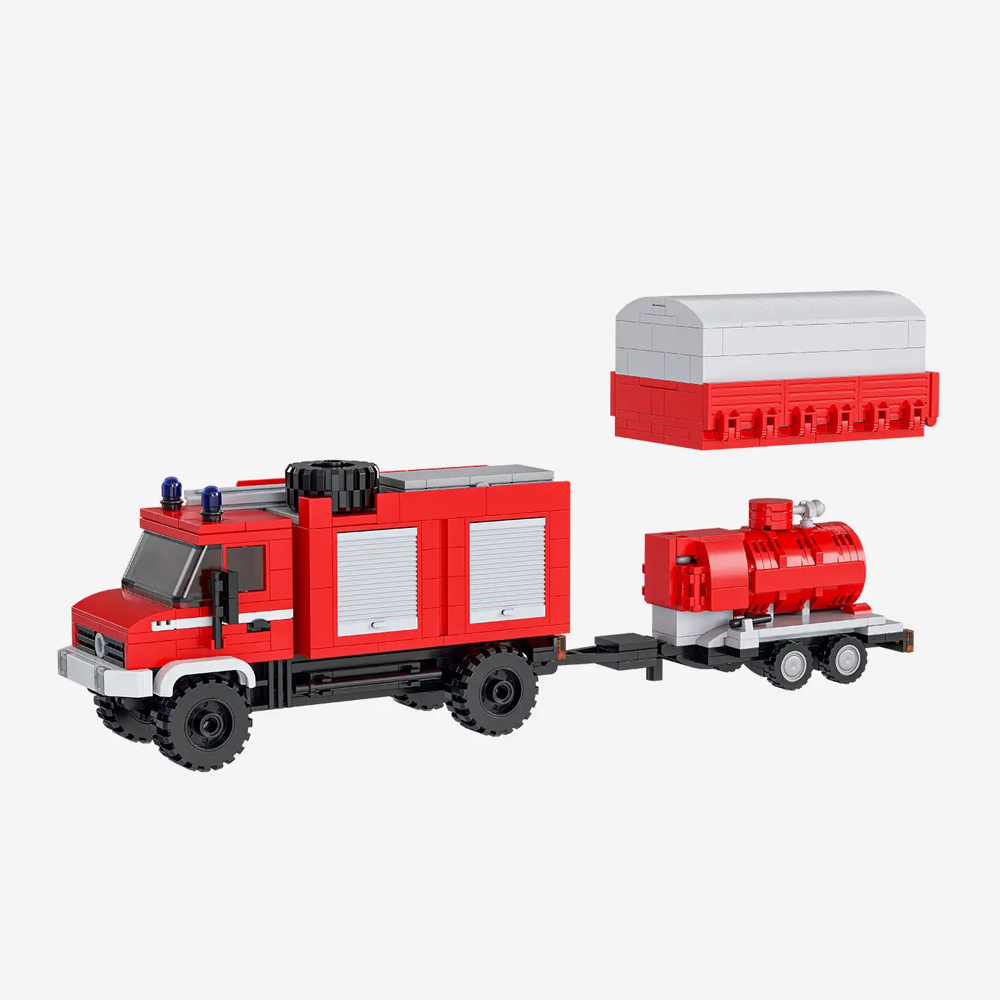 Feuerwehr Mehrzweckfahrzeug mit verschiedenen Aufbauten