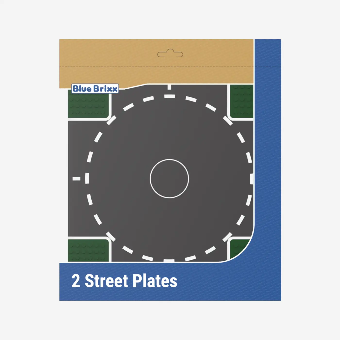 Straßenplatten 2x 32x32 Kreisverkehr green