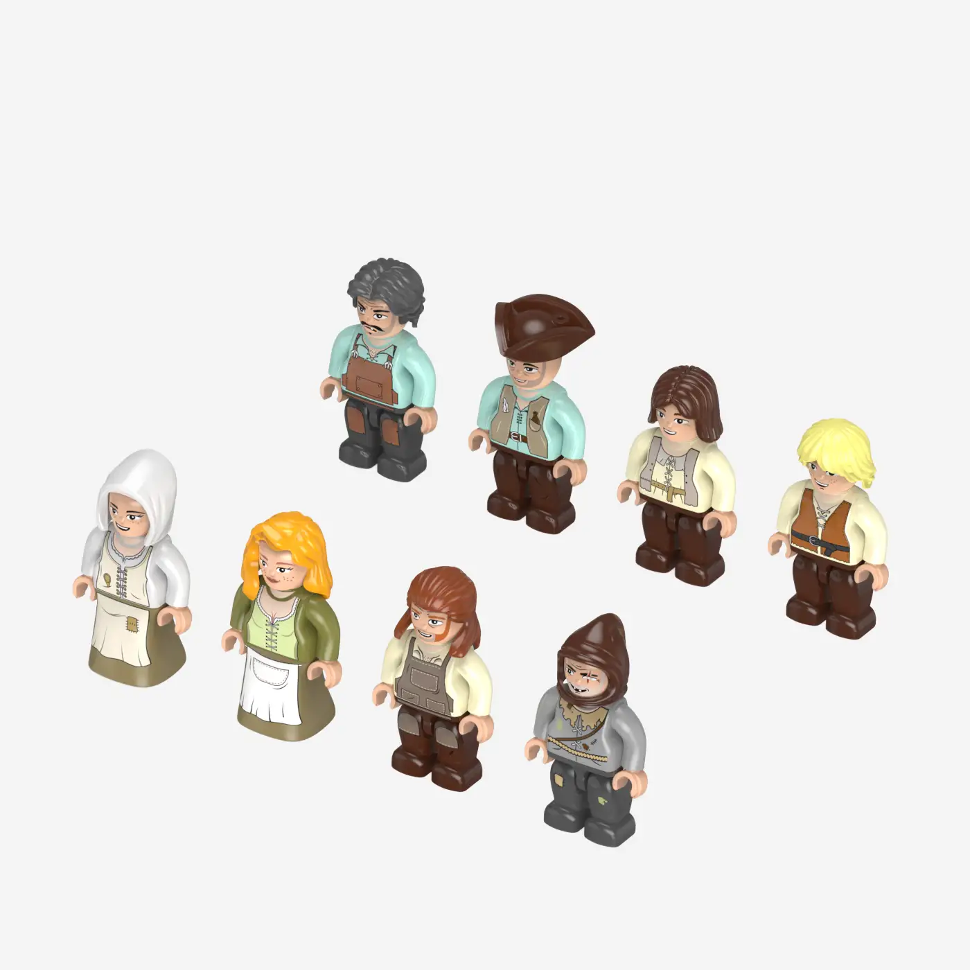 Minifigure Pack Bear Rock Castle – Civilians