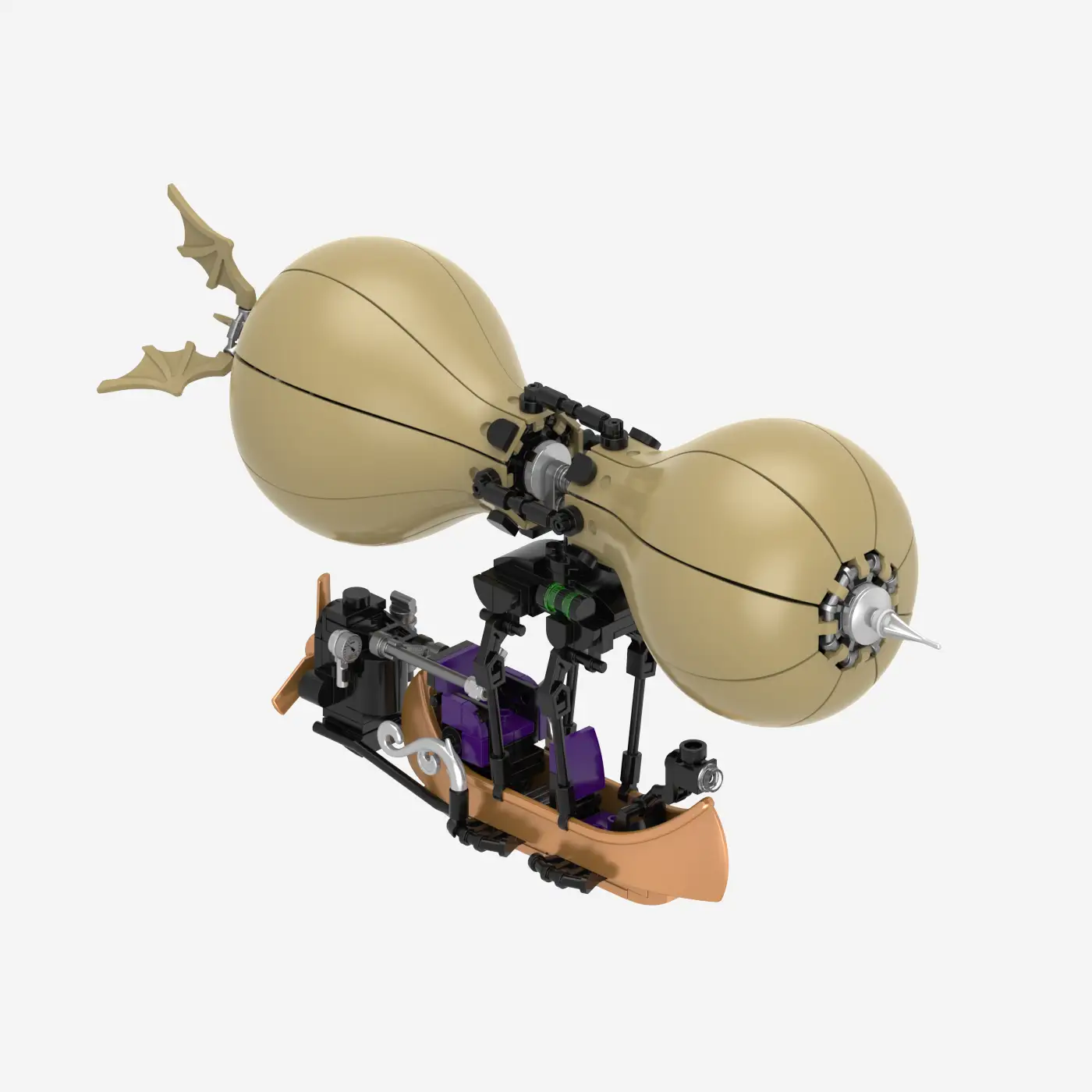 Steampunk Motorwagen und Flugmaschinen