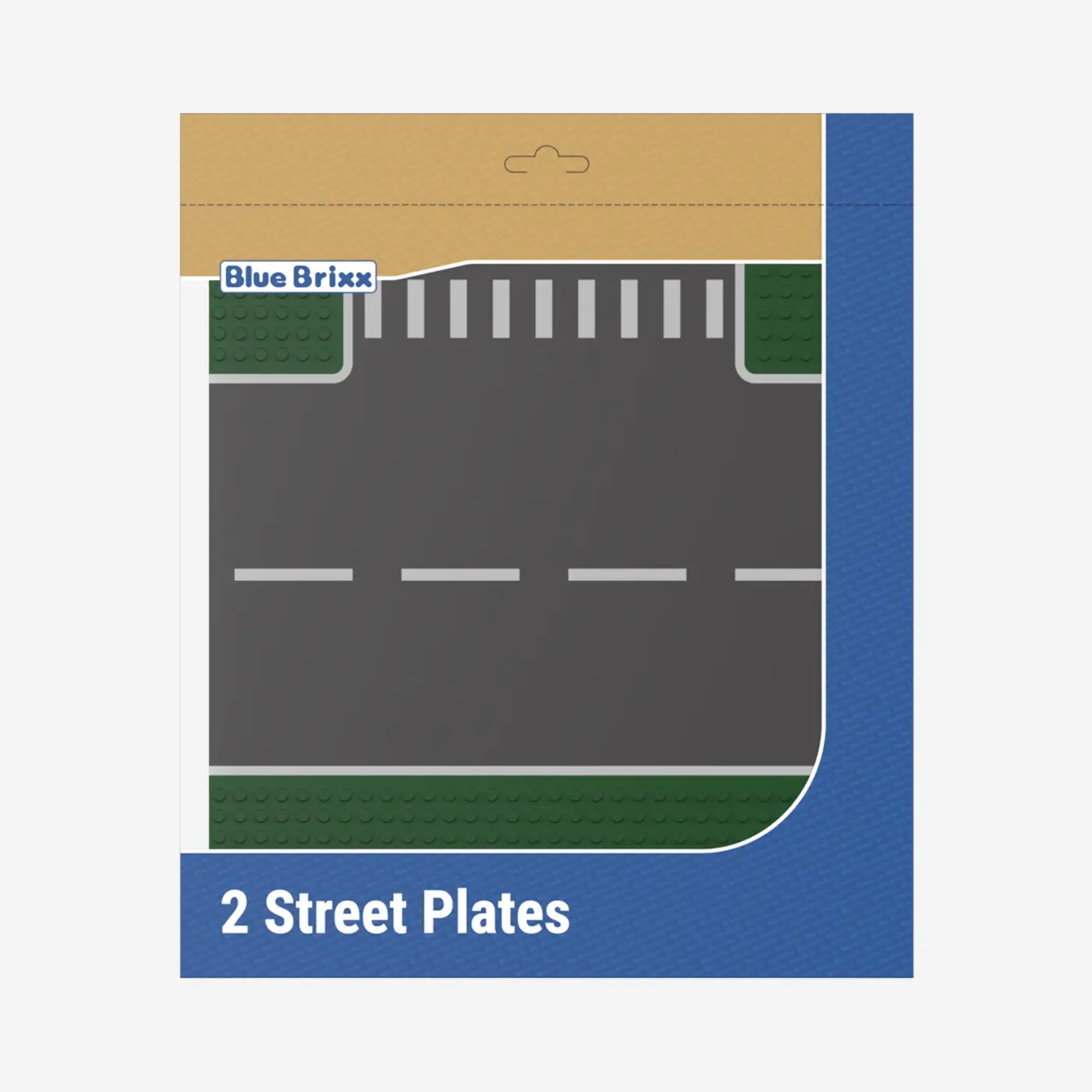 Street Plates 2x 32x32 T-junction green