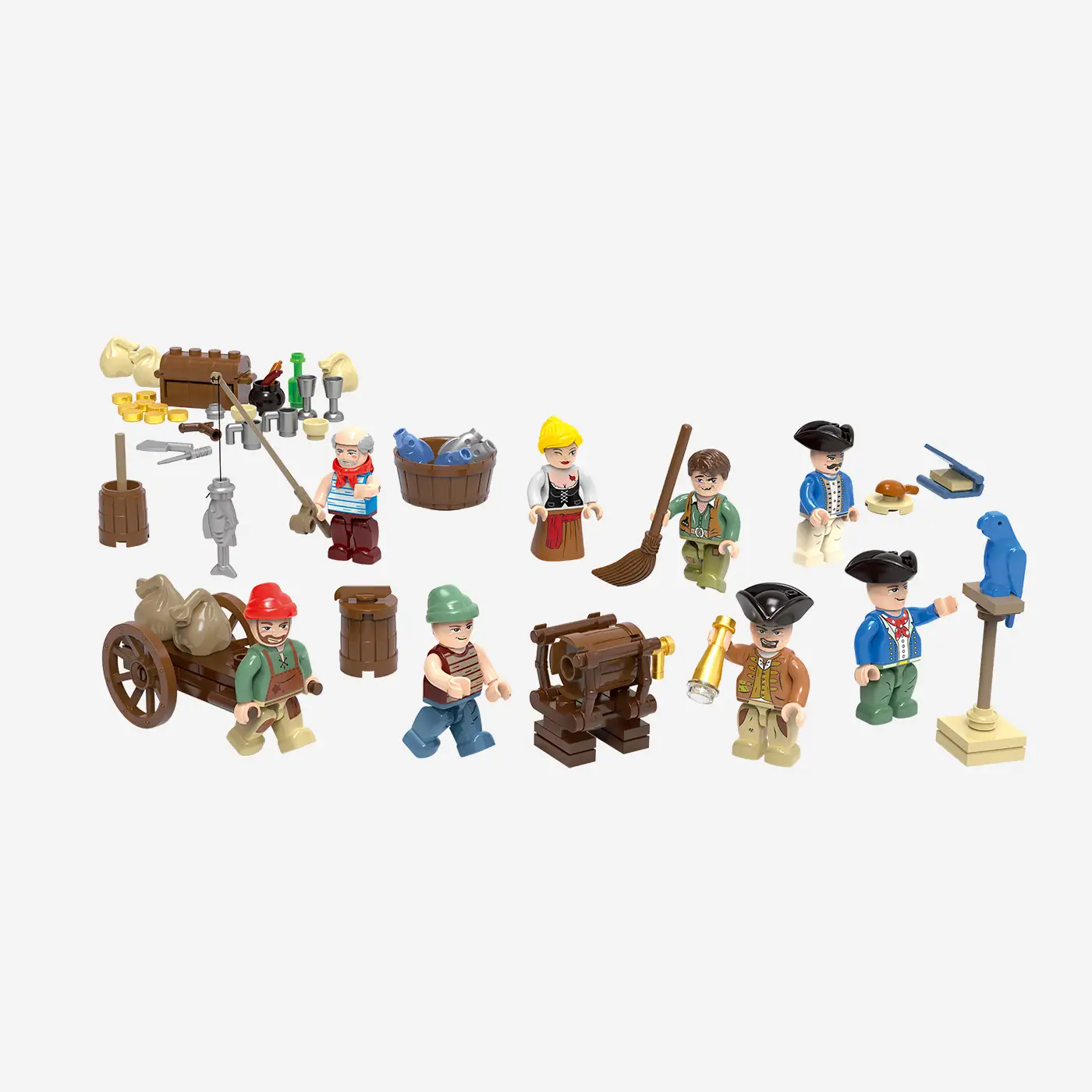 Legenden der Schatzküste: Minifigurenpaket Piraten – Zivilis