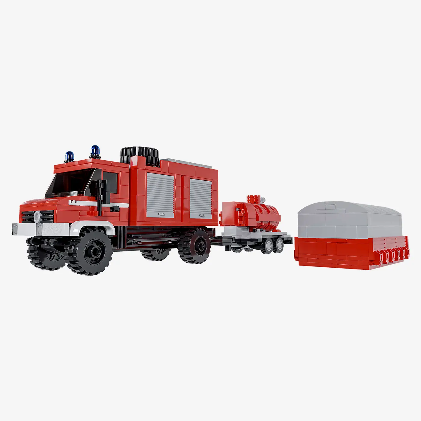 Feuerwehr Mehrzweckfahrzeug mit verschiedenen Aufbauten