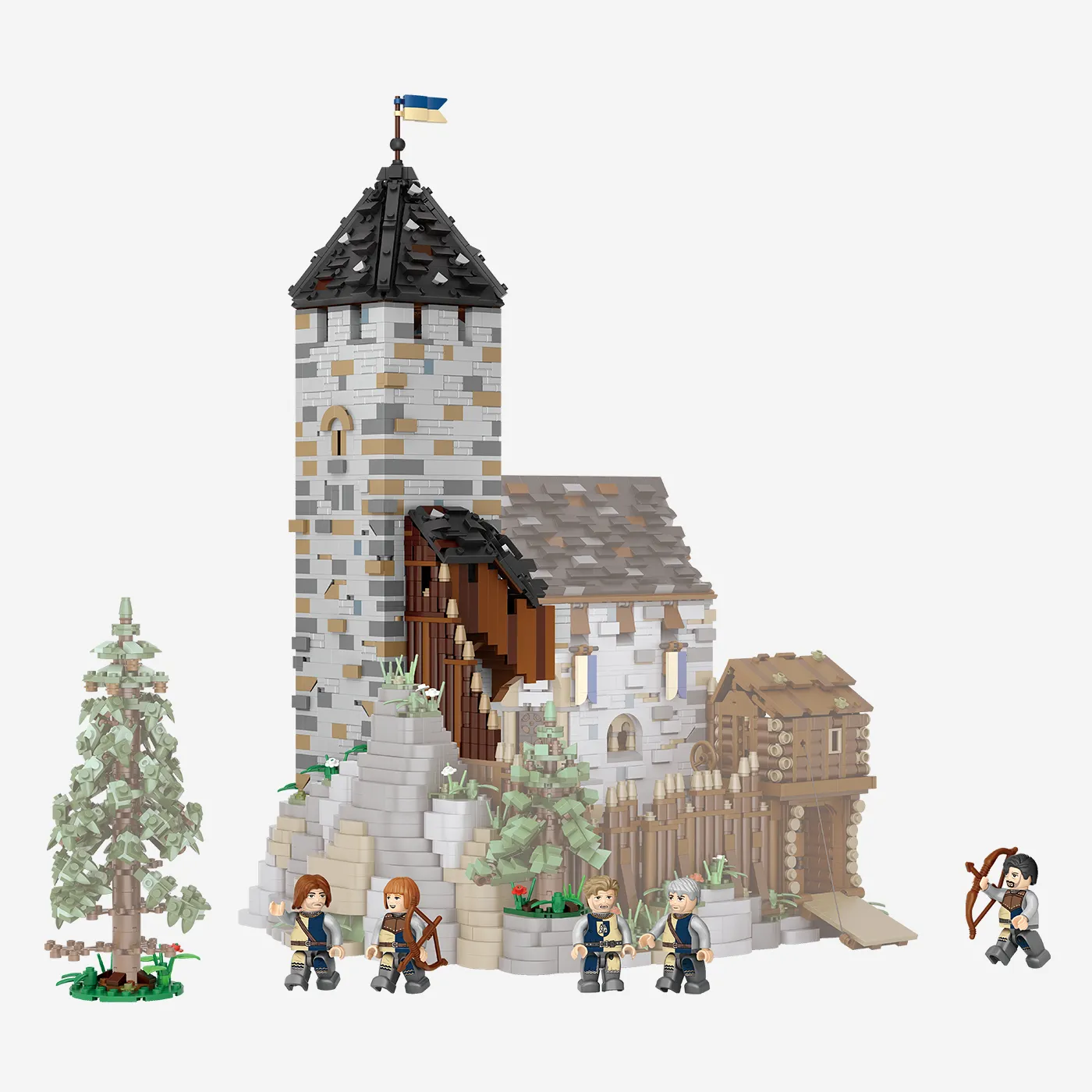 Burg Blaustein Bergfried Erweiterung (Mini Blocks)