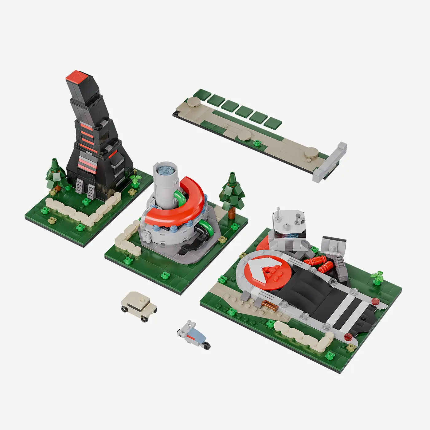 Kristall-Konflikt: Kraftwerk + Flughafen + Obelisk