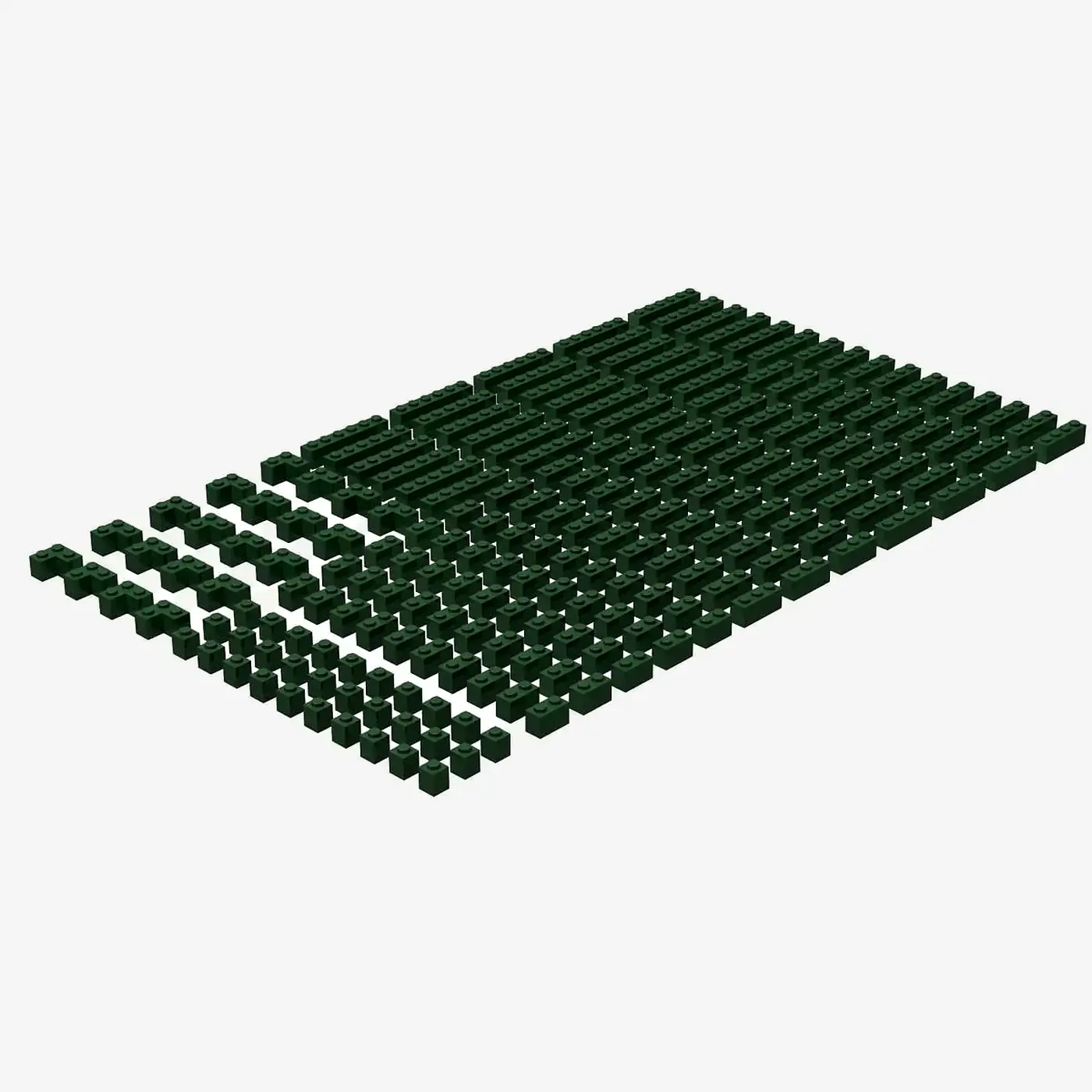 Brix 200 Stück, 1er Steine gemischt, Dark Green
