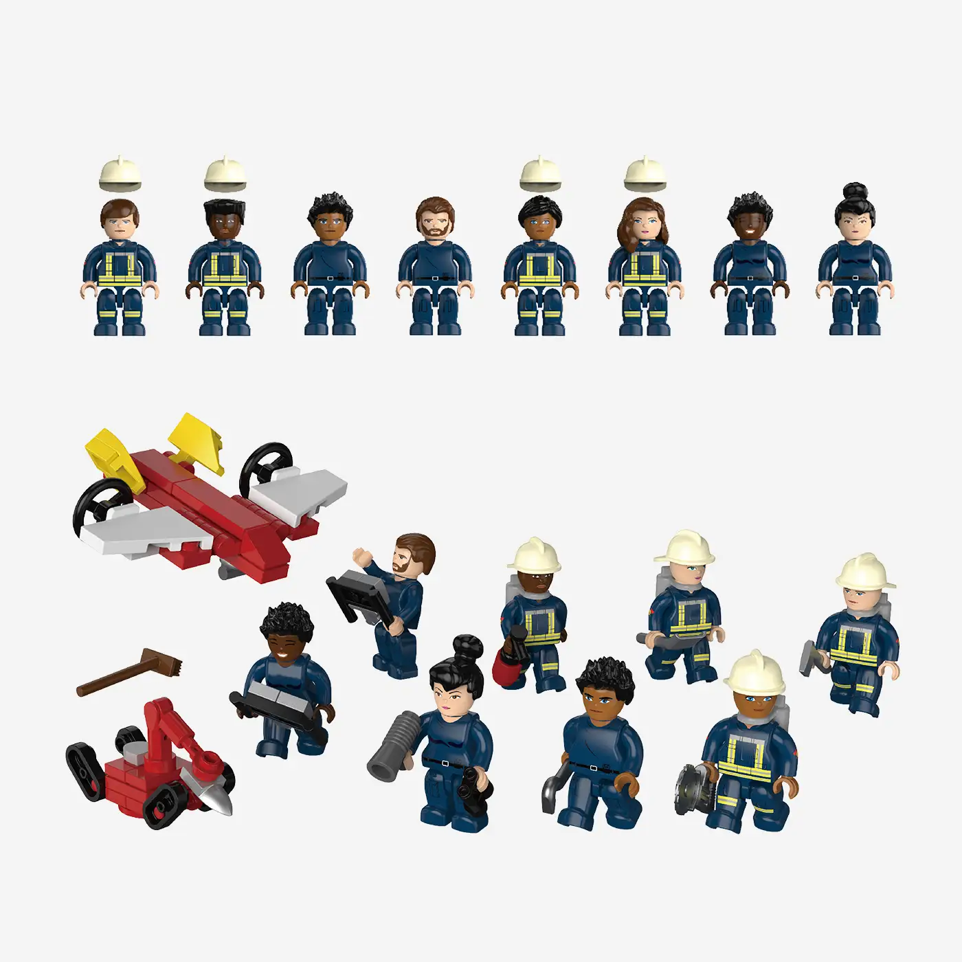 Fire Fighter Minifigures: Drone Support