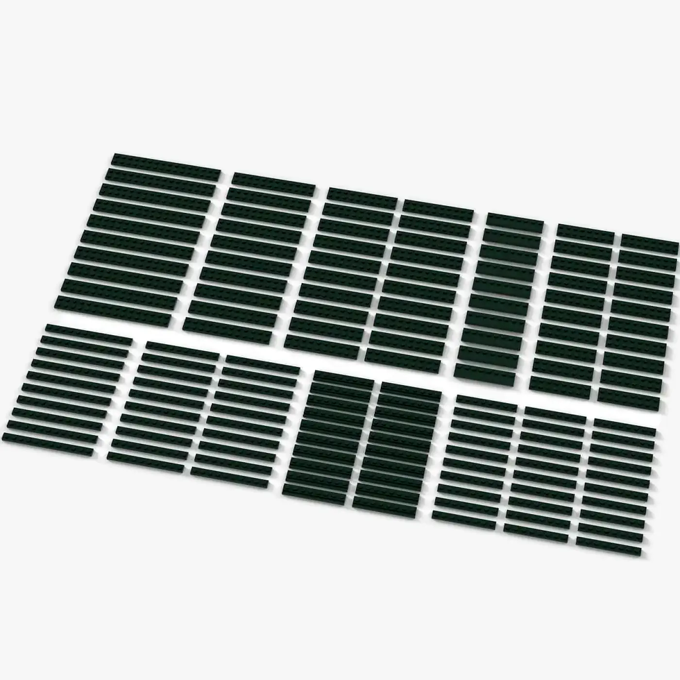 Brix Long Plates, mixed, Dark Green