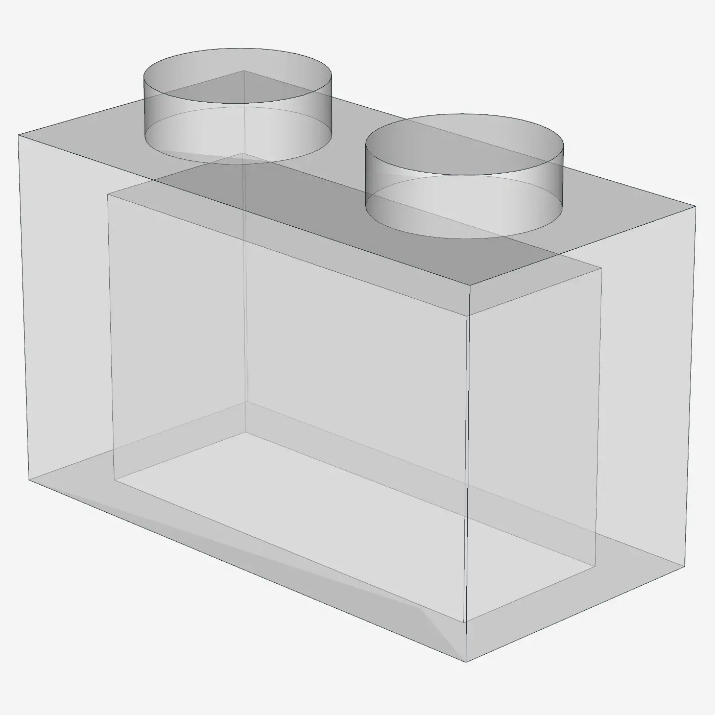 BRICK 1X2 WITHOUT PIN X 50