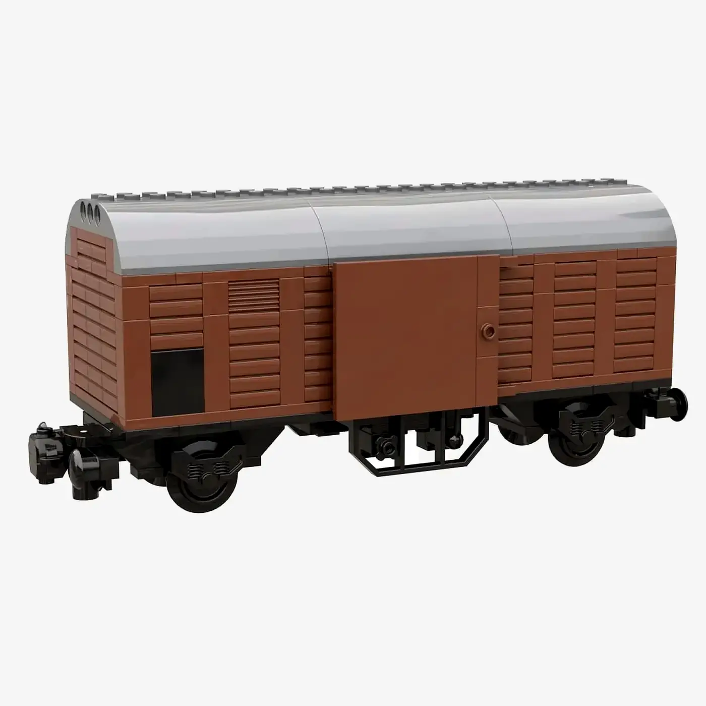 Covered boxcar, brown (8w)