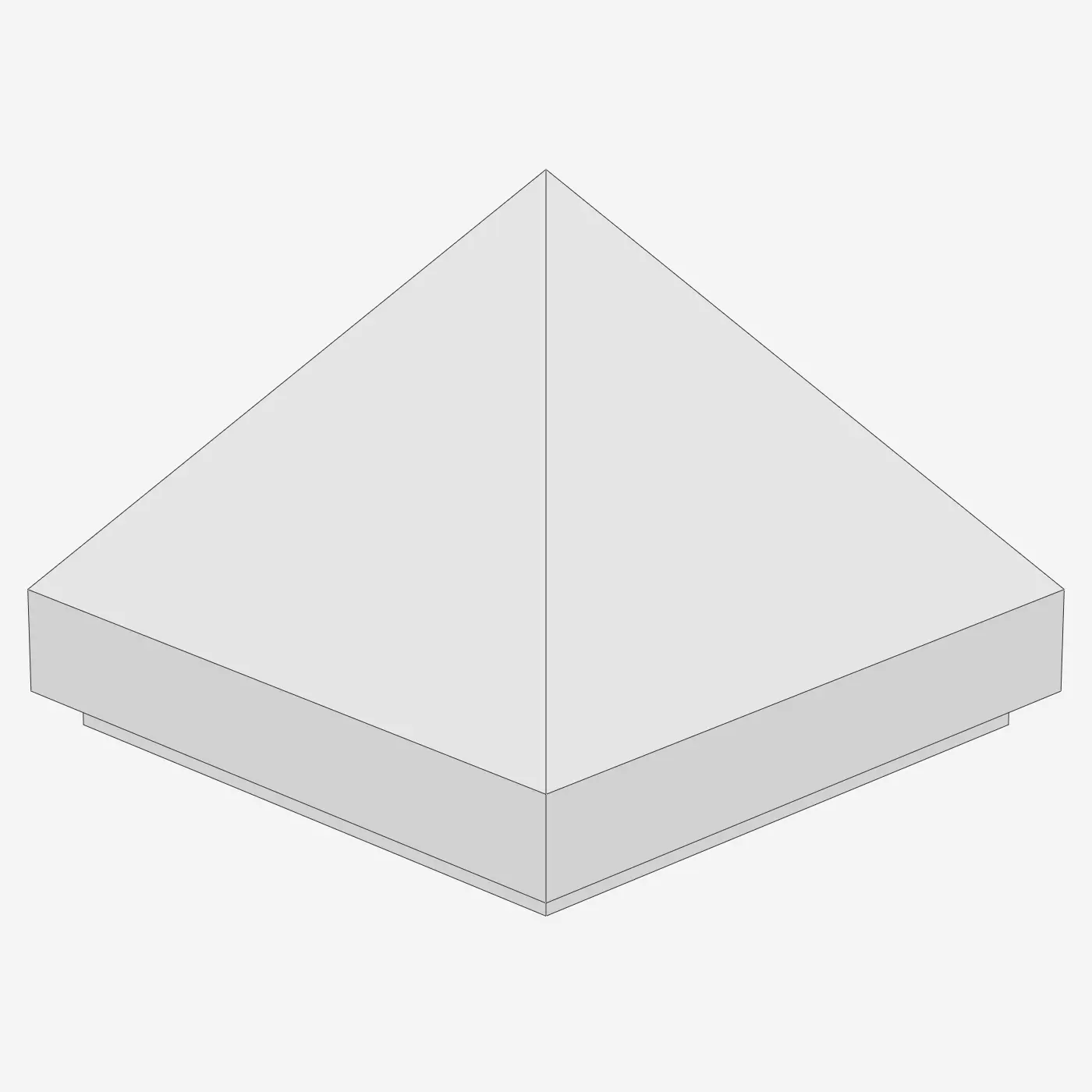 PYRAMIDE RIDGED TILE 1X1X2/3 X 200