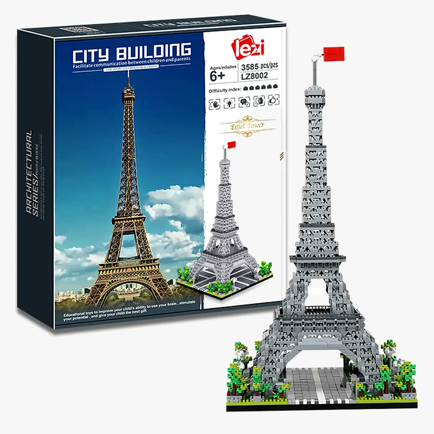 Eiffel Tower (diamond blocks)