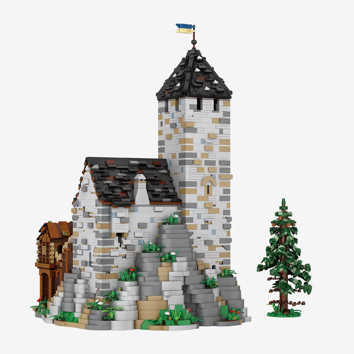 Burg Blaustein Bergfried Erweiterung (Mini Blocks)