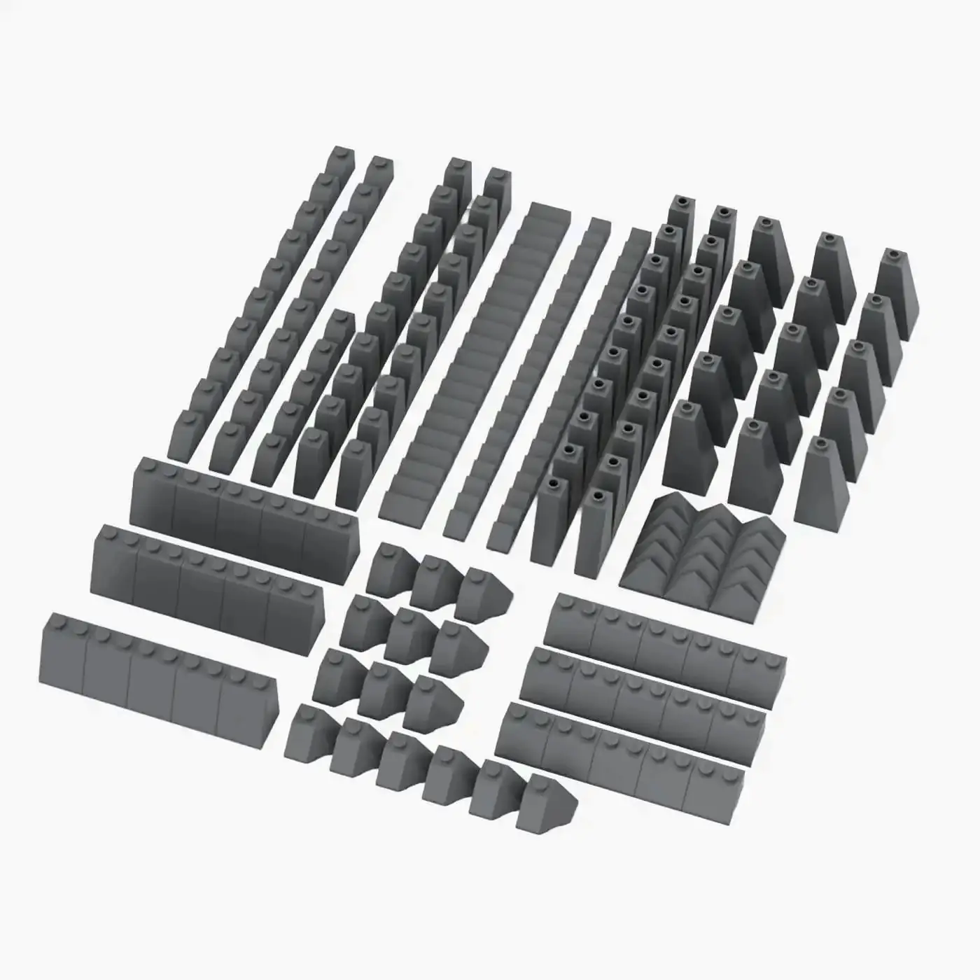 Brix 200 Stück, Slopes, gemischt, Dark Bluish Grey