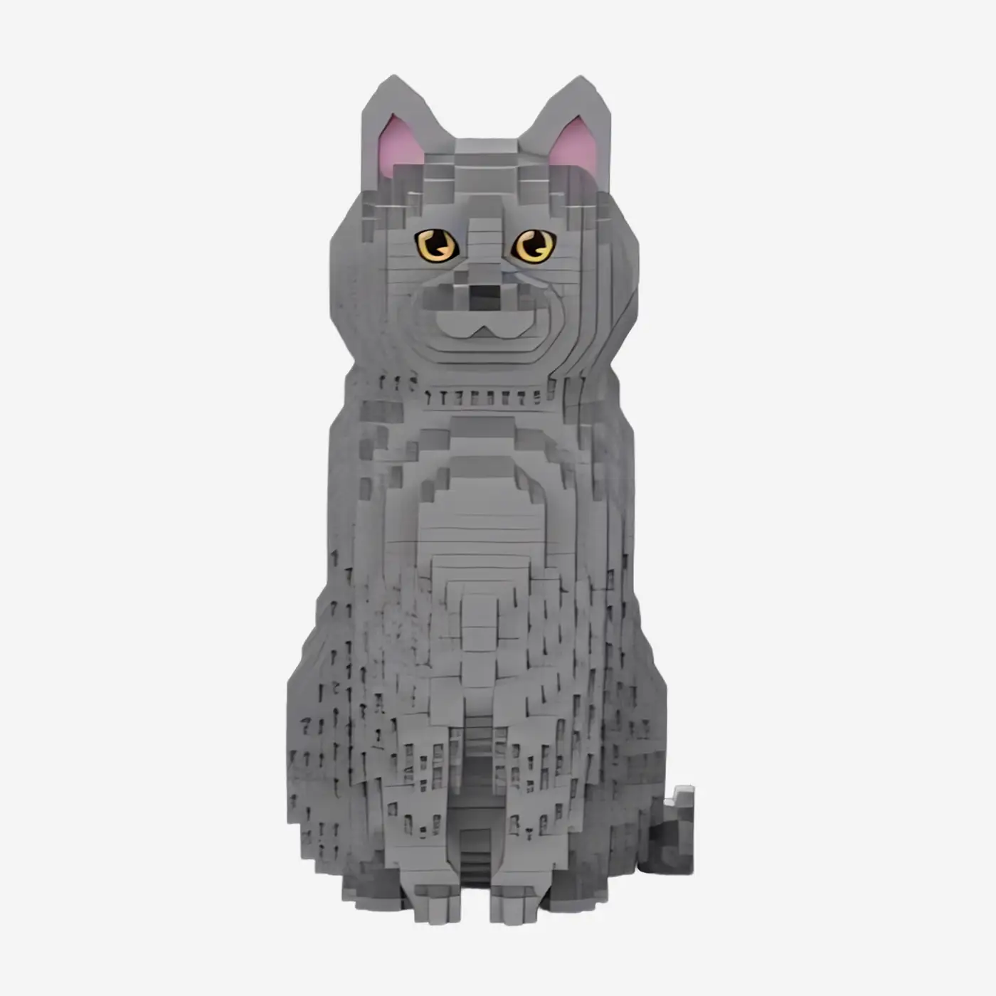 Russian blue cat (diamond blocks)