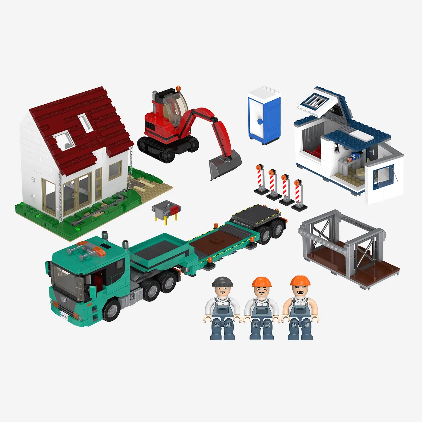 Prefabricated house building site