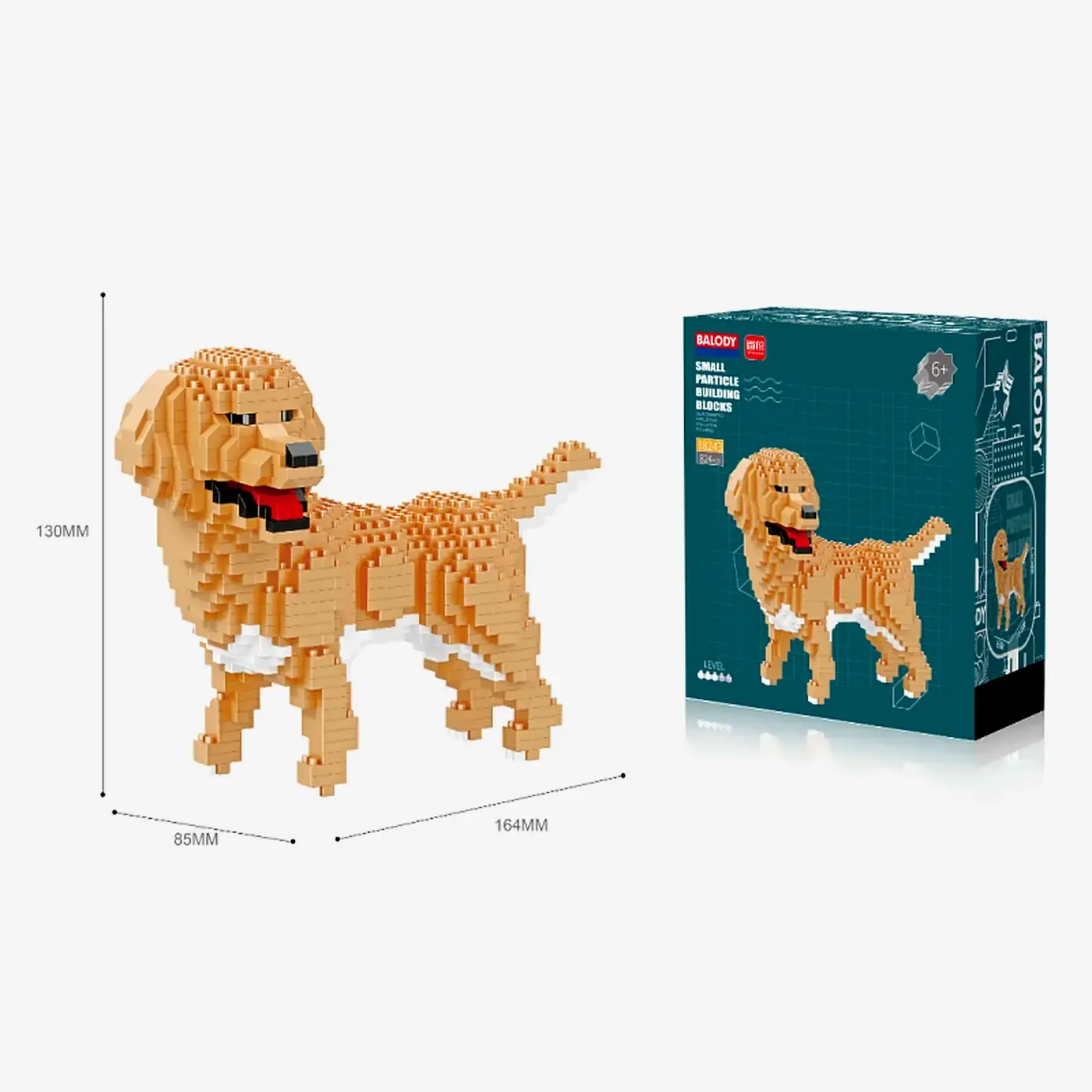 Golden Retriever (diamond blocks)