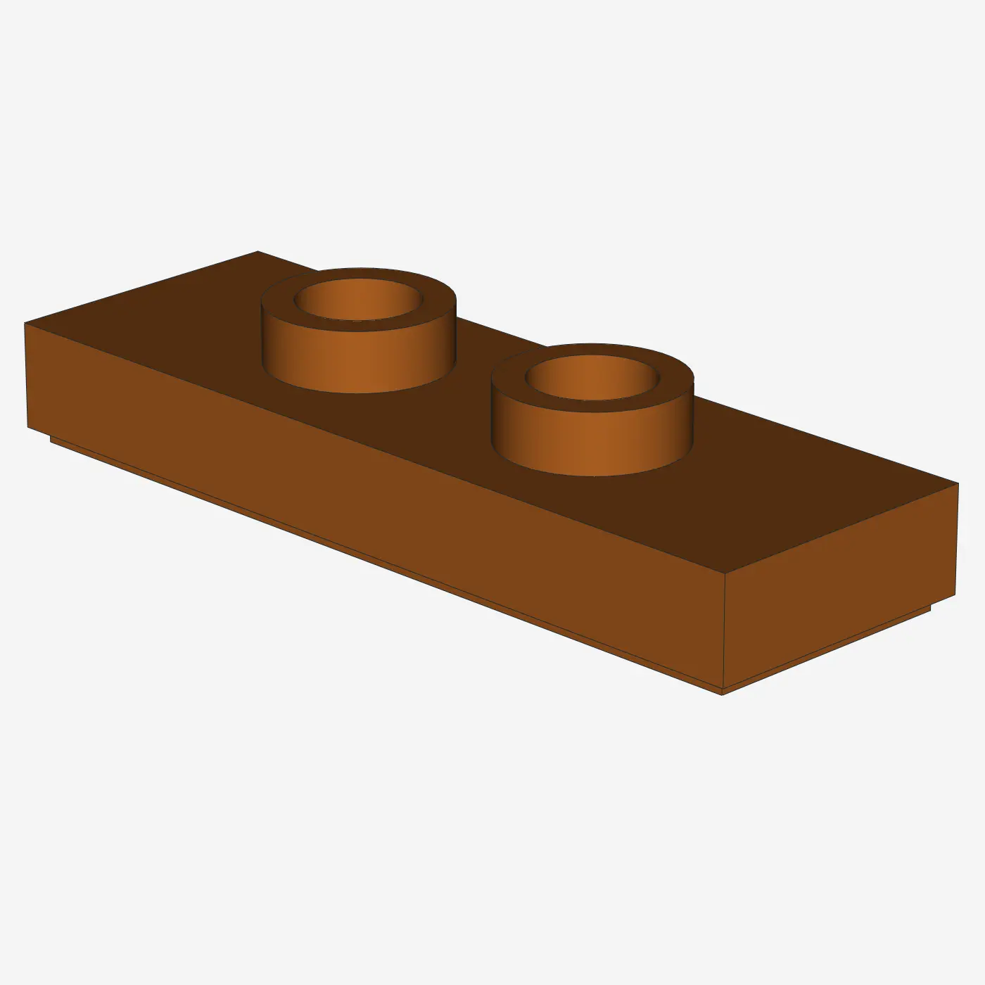 Modified 1 x 3 with 2 Studs (Double Jumper) X 100
