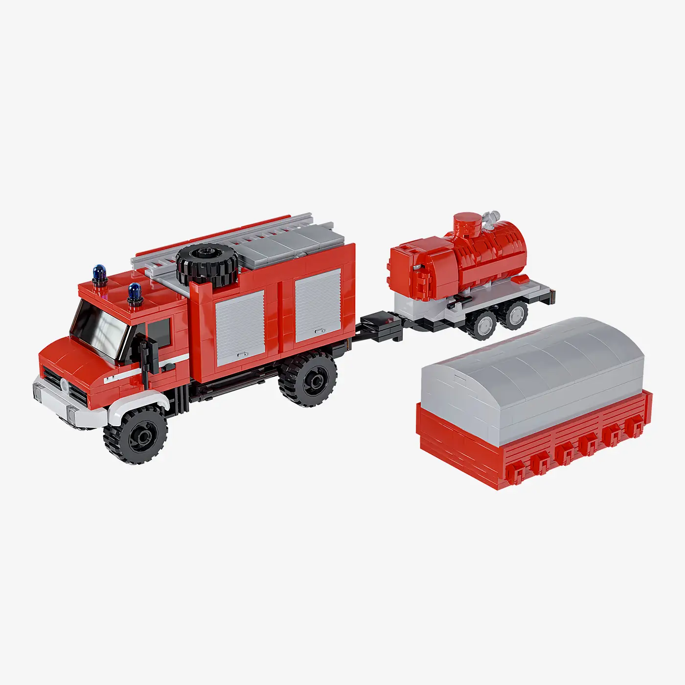 Feuerwehr Mehrzweckfahrzeug mit verschiedenen Aufbauten