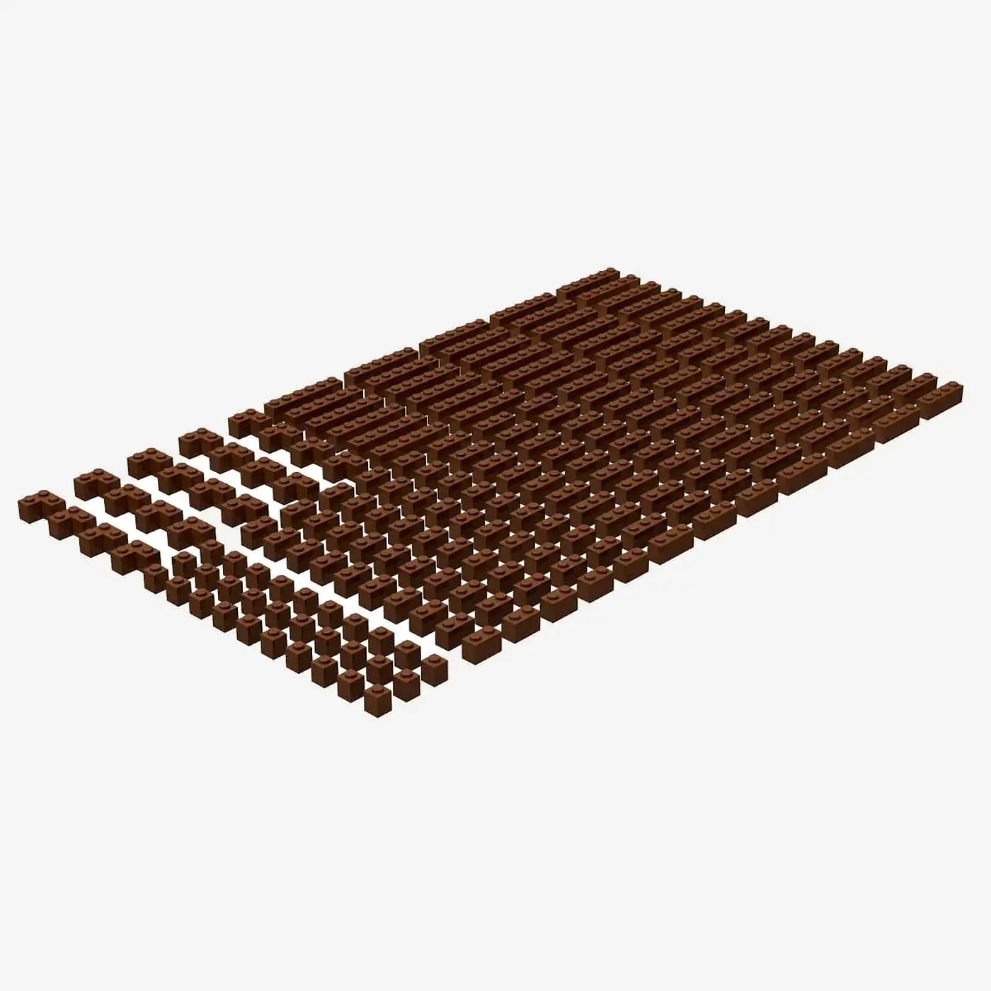 Brix 200 Stück, 1er Steine gemischt, Reddish Brown