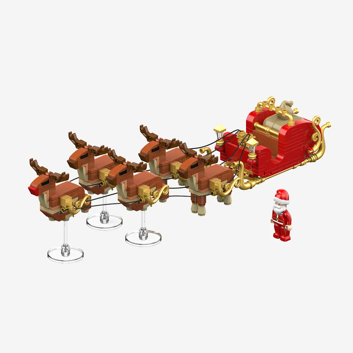 Weihnachtsschlitten mit Rentieren