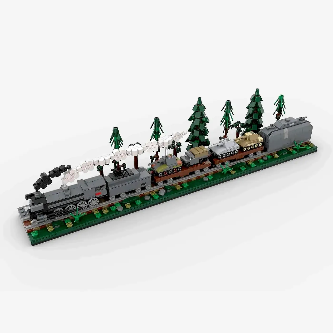 Diorama Steam Locomotive with Tanks