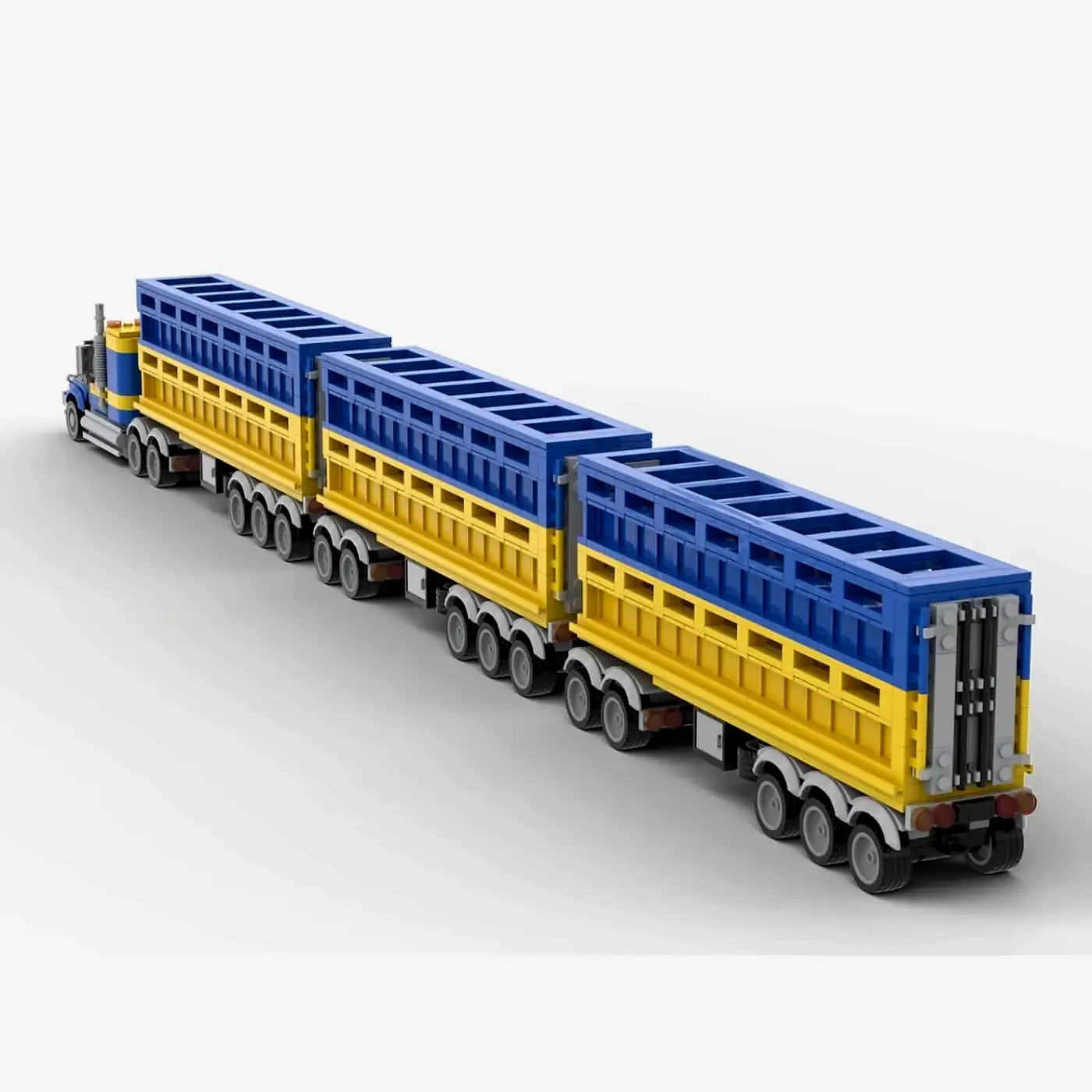 LKW mit 3 Viehanhängern