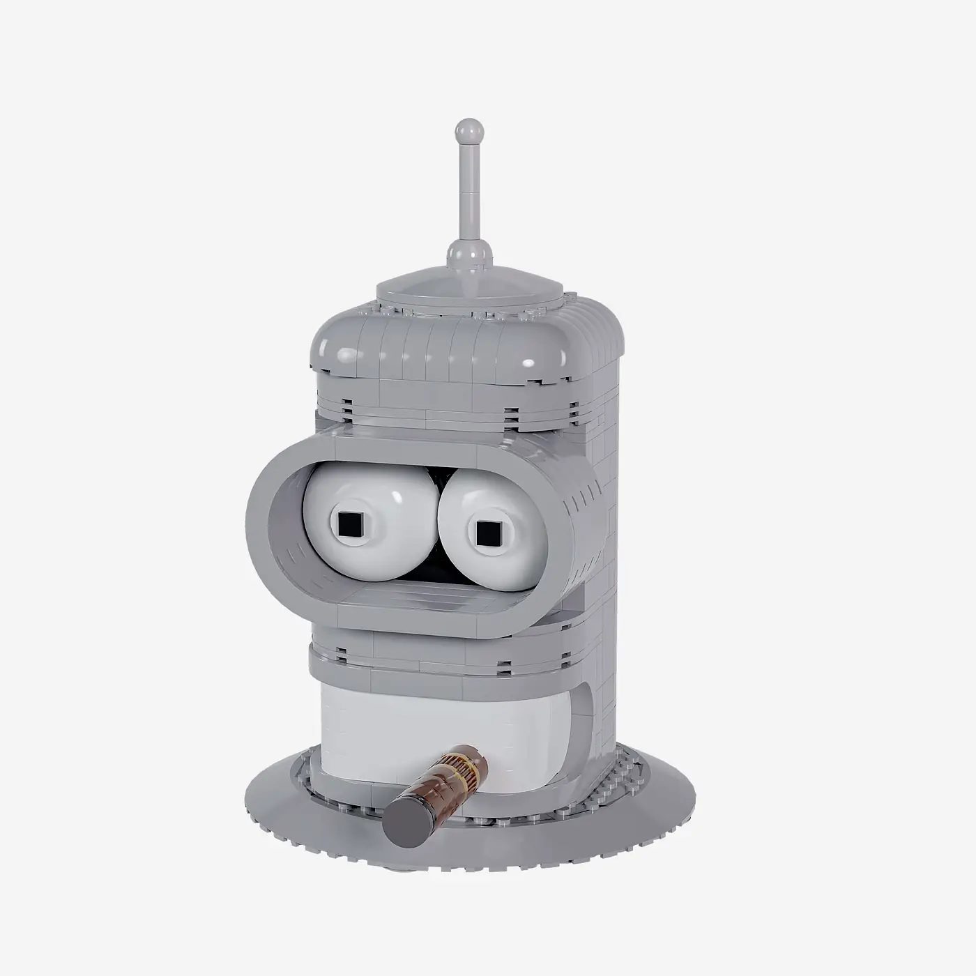 Zigarre rauchender Roboterkopf