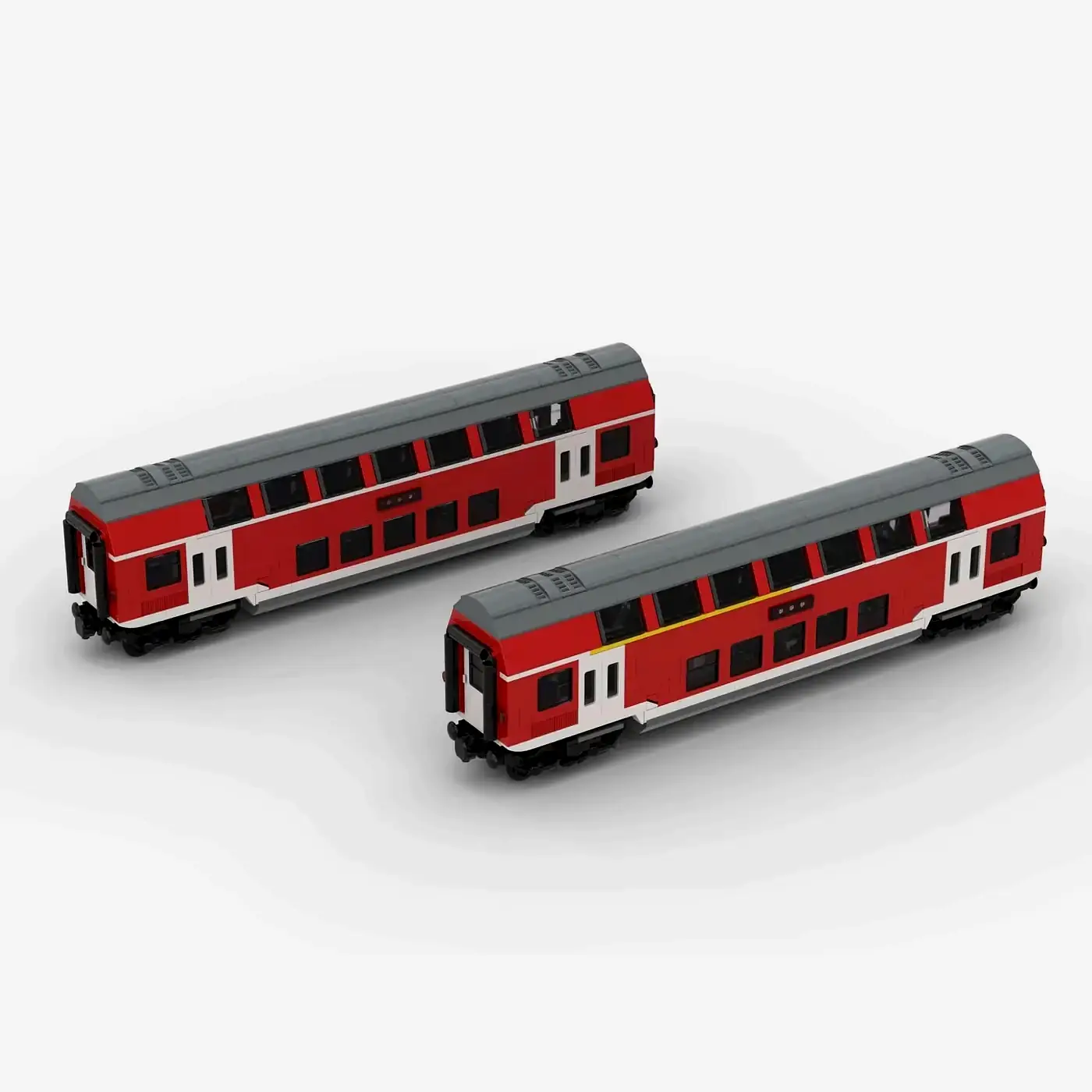Doppelstockwagen rot 2 in 1 (8w)