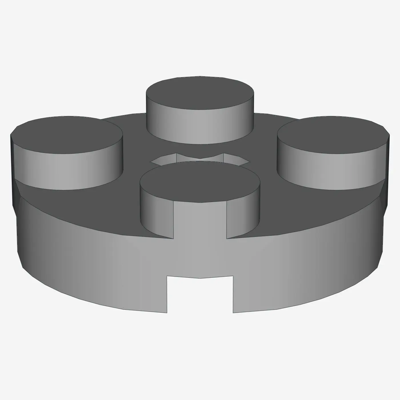 PLATE 2X2 ROUND X 100