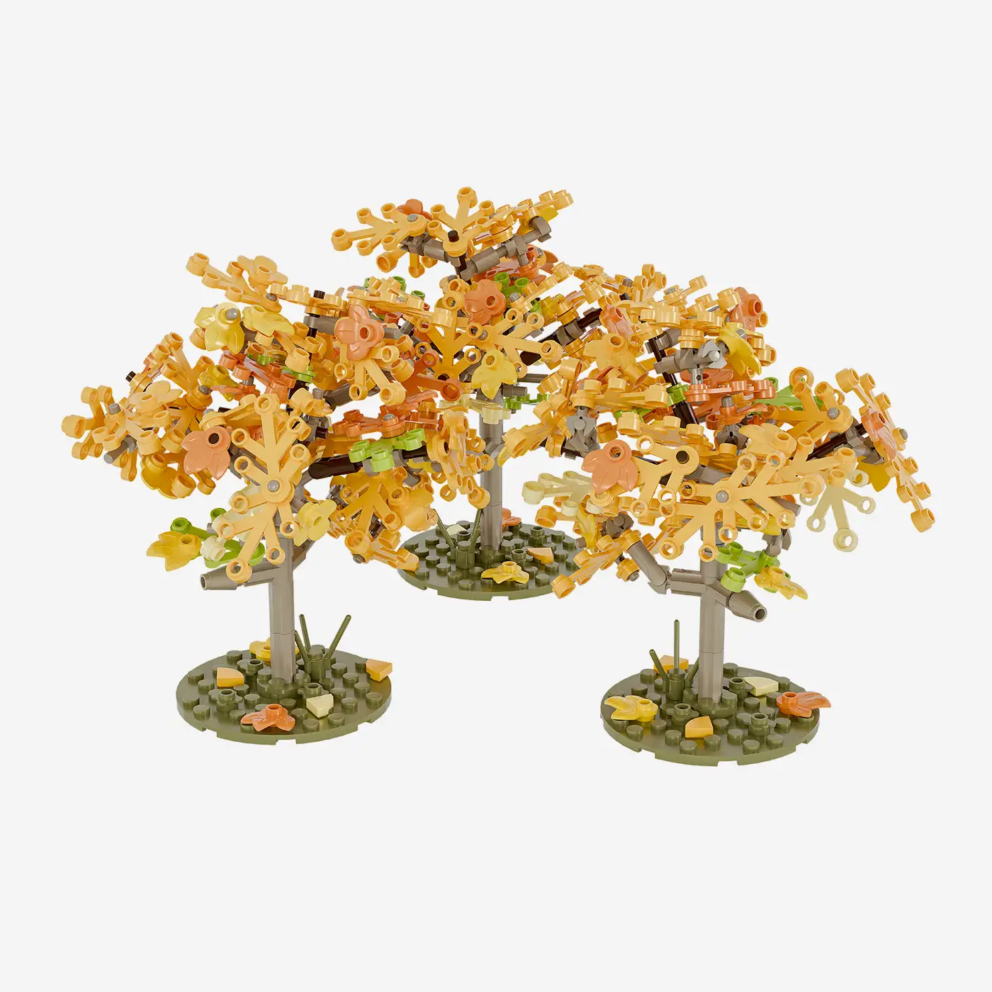 Pflaumenbäume im Herbst, 3er-Set