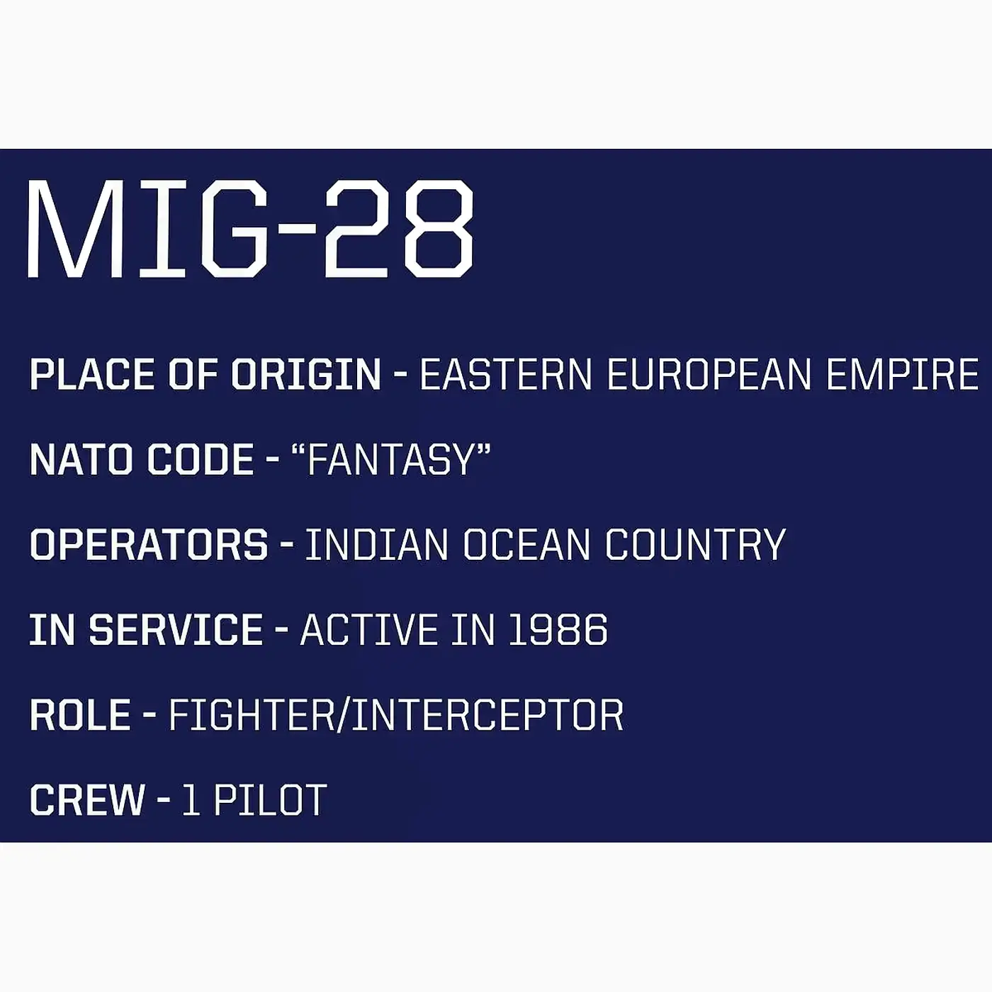 Top Gun MIG-28