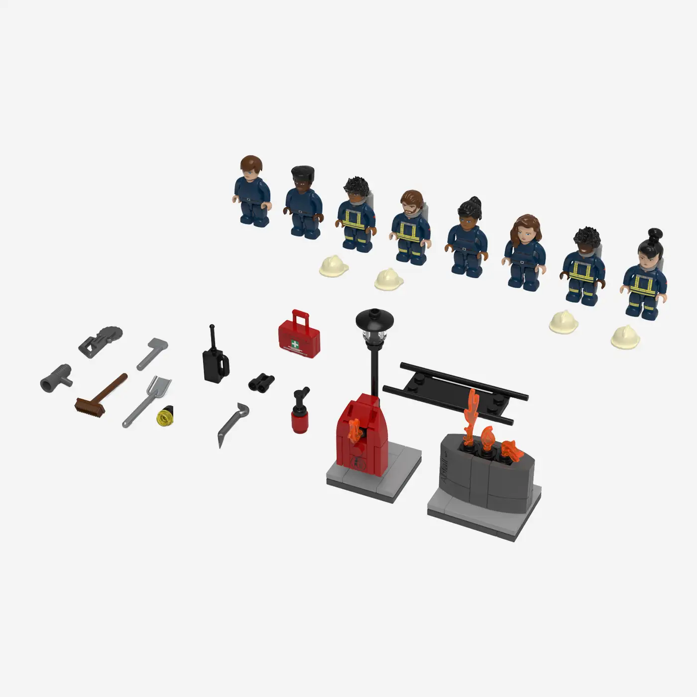 Fire Fighter Minifigures: In Operation